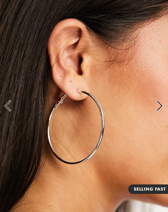 Accessorize medium simple hoop in silver