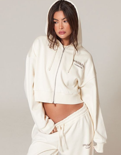 Sand Premium Print Zip Front Hoodie
