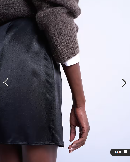 Topshop sarong mini skirt in black