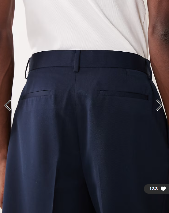 ASOS DESIGN tailored pleated oversized bermuda shorts in navy