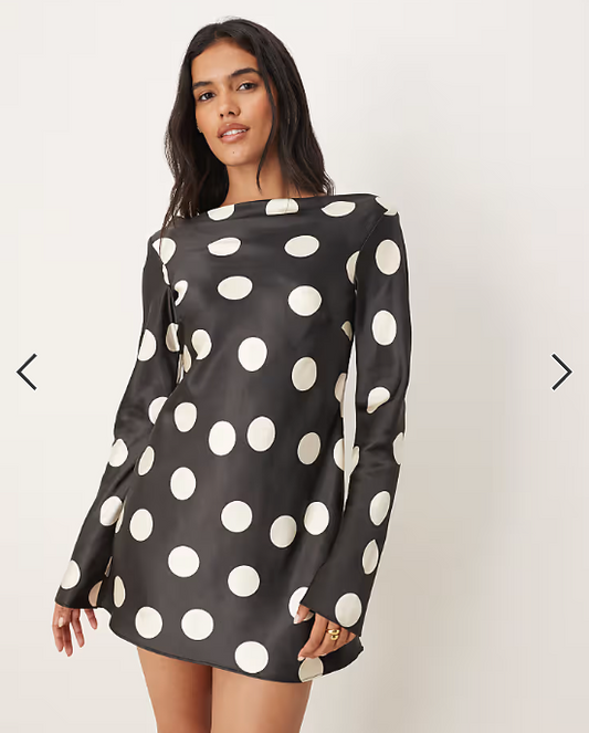 Free People Tigre printed mini dress in black combo