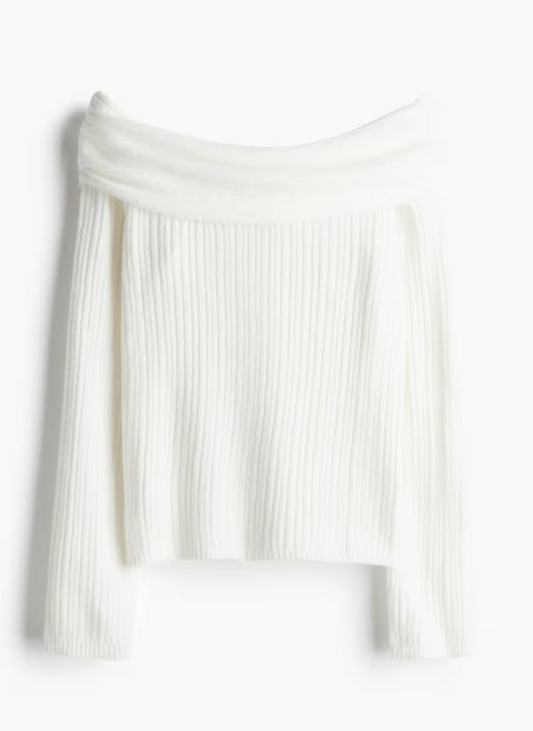 H&M - OFF-THE-SHOULDER SWEATER-