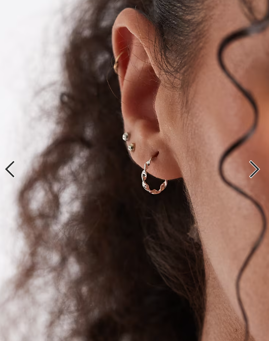 Kingsley Ryan 14mm twisted hoop earrings in silver