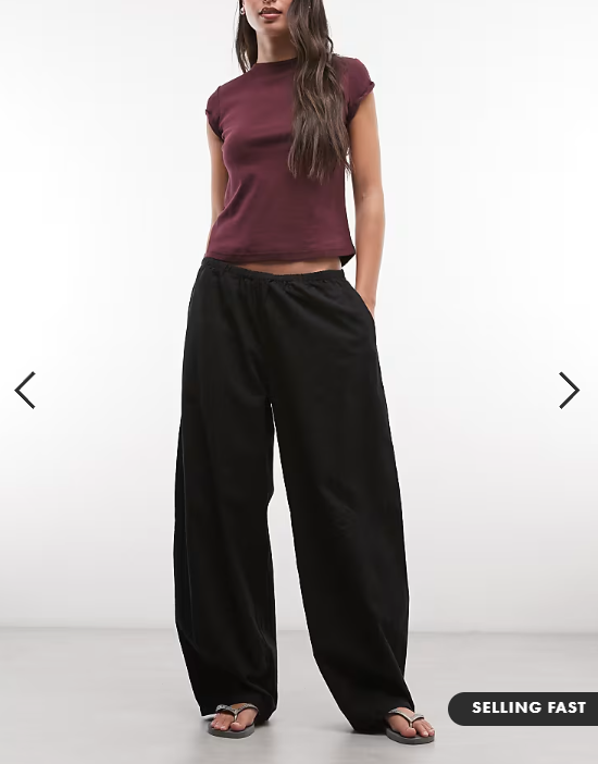 Weekday barrel parachute trousers in black