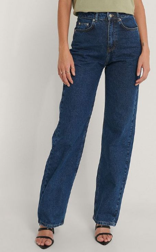 Wide Leg High Waisted Denim Blue