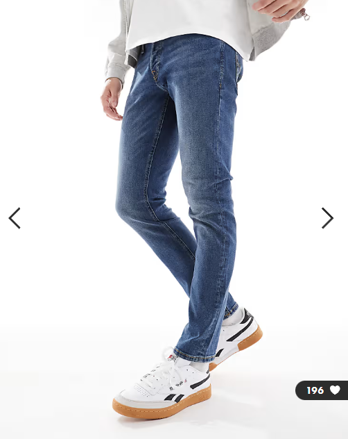 Jack & Jones Intelligence Glenn slim fit jeans in mid blue