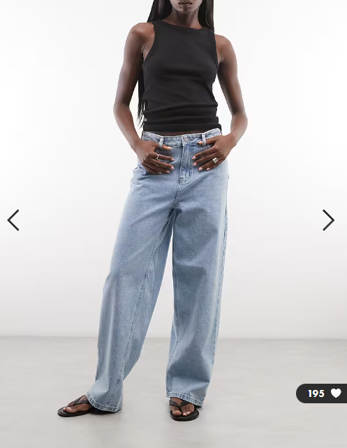 Noisy May Alexa mid rise wide leg jeans in light blue denim