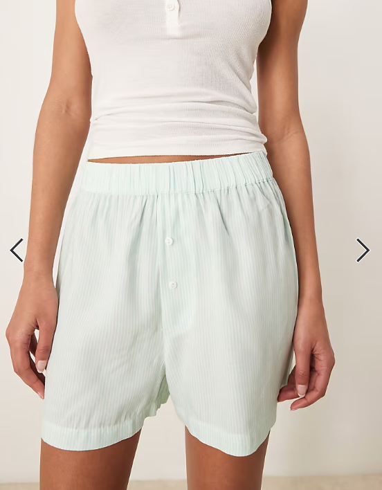 Luna boxer short in green stripe