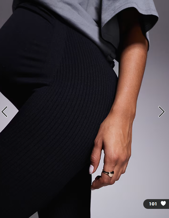 4505 Maternity Icon seamless rib gym legging in black