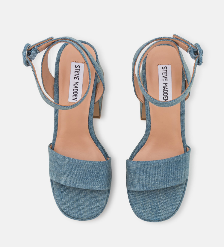 Steve Madden - PAYSIN - Platform sandals - blue denim