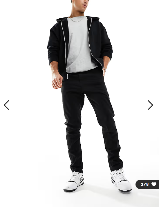 Jack & Jones Intelligence slim fit chinos in black