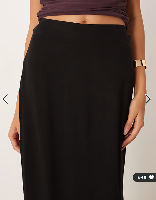 ASOS DESIGN tailored midi pencil skirt with tie back detail in black
