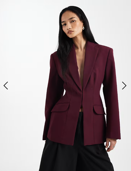 ASOS DESIGN ultimate sculpted blazer suit in plum
