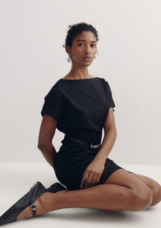H&M - BELTED DRESS Twill