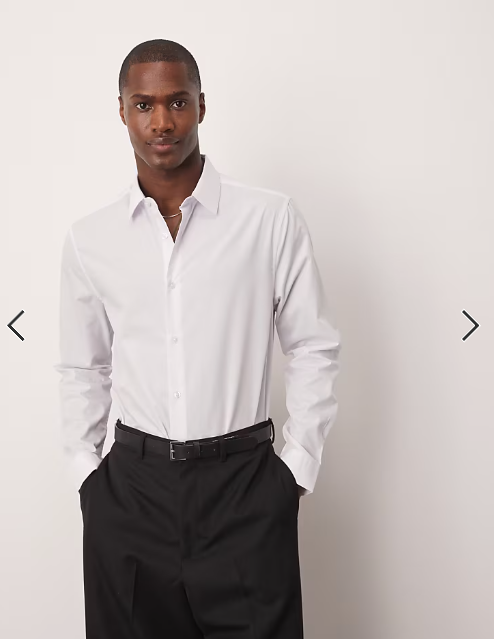 ASOS DESIGN regular fit shirt in white