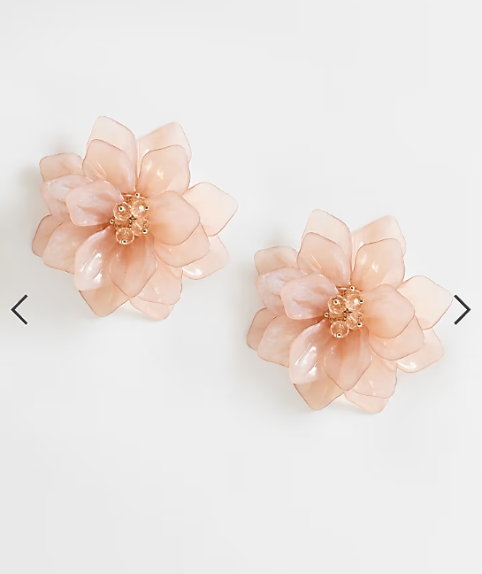 ALDO daphney statement acryllic flower earrings in pink