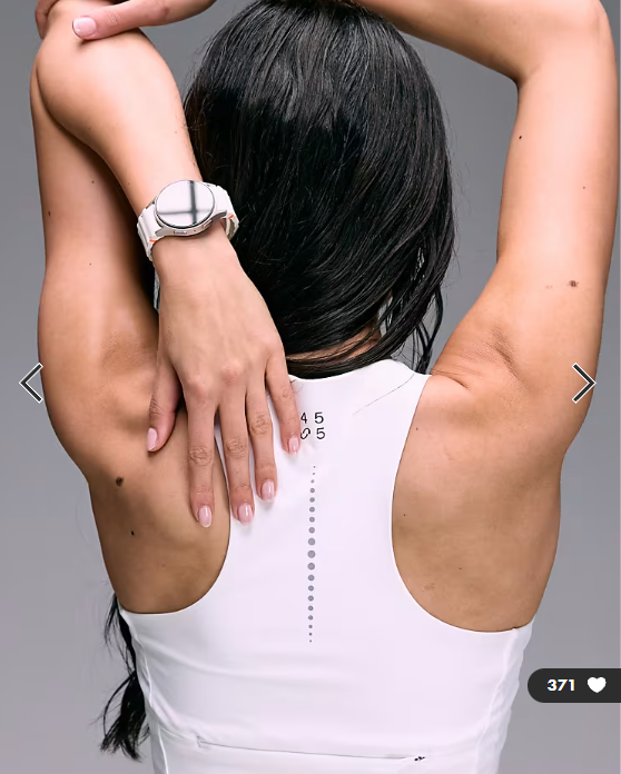 4505 Premium internal support running vest with bonded seams and zip phone pocket in white