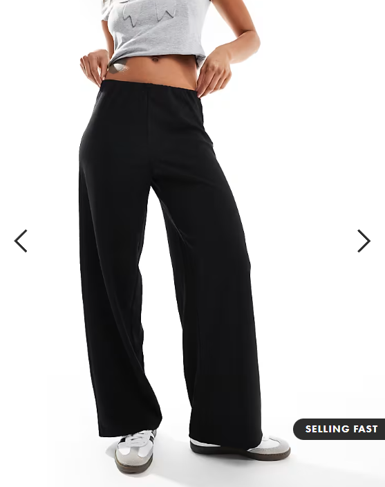 Vero Moda loose pull on trousers in black