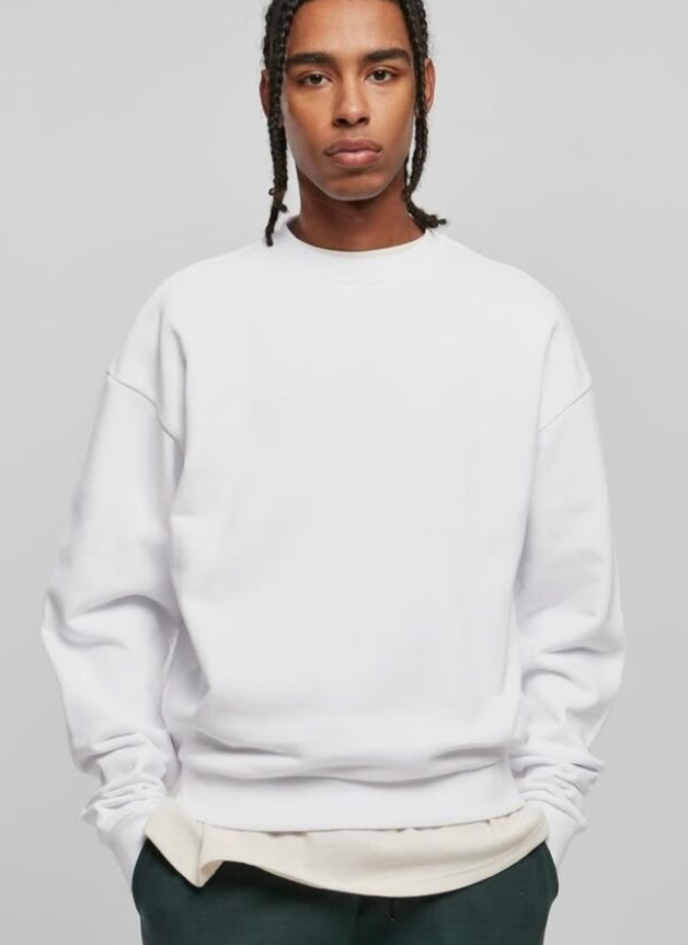 Urban Classics Ultra Heavy Crew White Sweatshirt