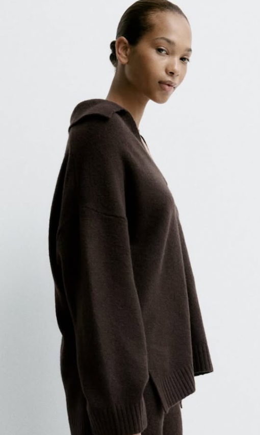 H&M-FINE-KNIT COLLARED JUMPER