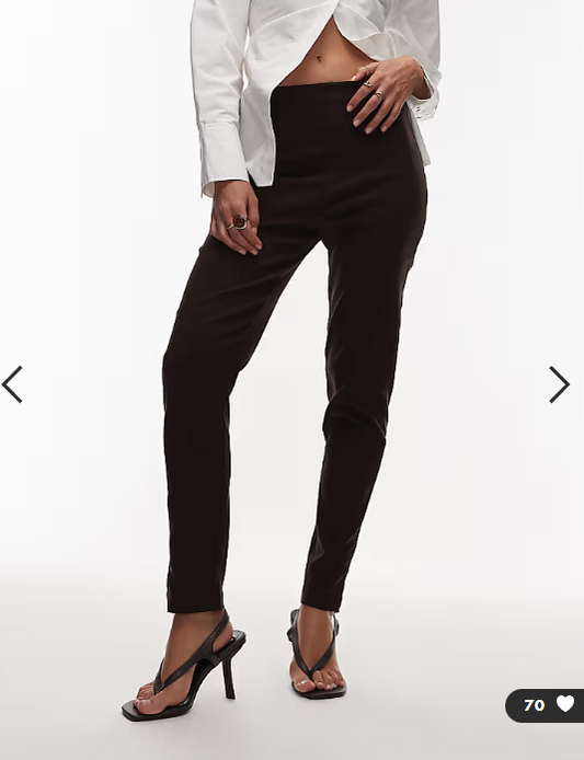 ASOS DESIGN bengaline cigarette pants with side split detail in Purple