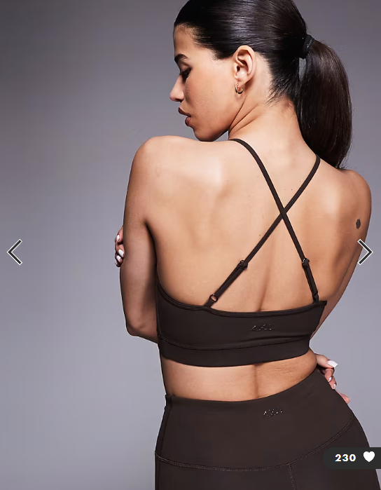 4505 Icon soft touch medium support sports bra with adjustable straps in chocolate