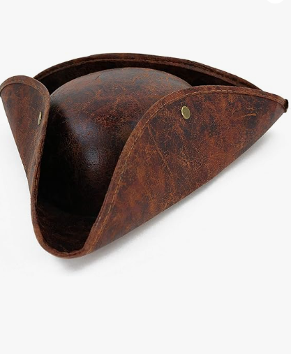 Skeleteen Faux Leather Pirate Hat