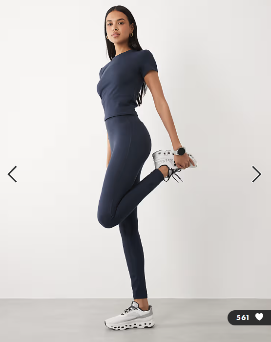 4505 Icon soft touch high waist yoga legging in midnight navy