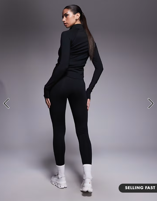 4505 Icon thermal high waist running leggings in black
