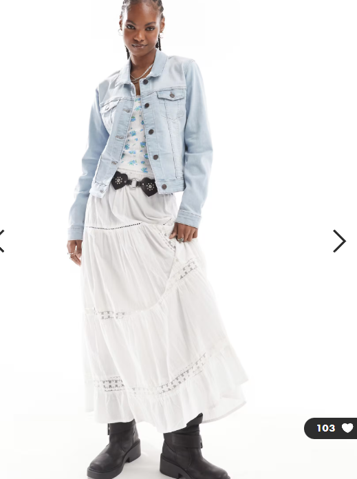 Asos - Noisy May denim jacket in light wash blue