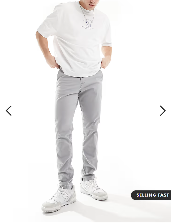 Jack & Jones chino in slim fit grey