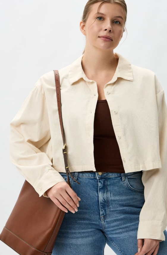 H&M - Cord Shirt - Cream