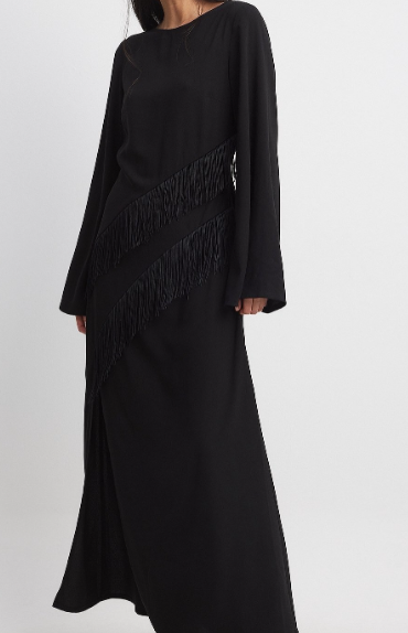 NAKD - Fringe Detail Open Back Maxi Dress
