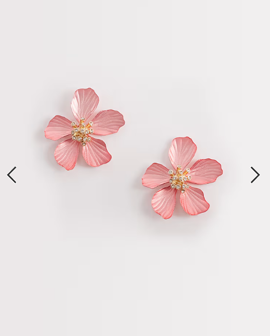 ALDO cammelia flower earrings in pink