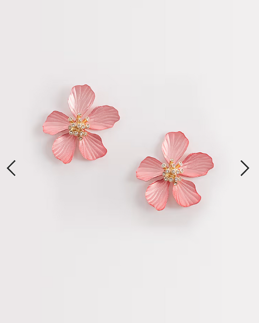 ALDO cammelia flower earrings in pink