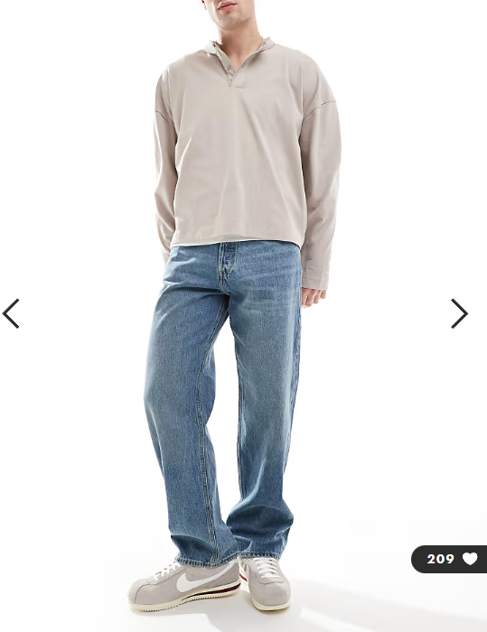 Jack & Jones Eddie loose jeans in mid blue vintage wash