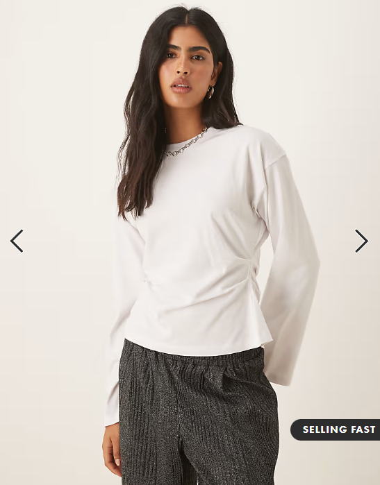 Asos - long sleeve corset waist tee