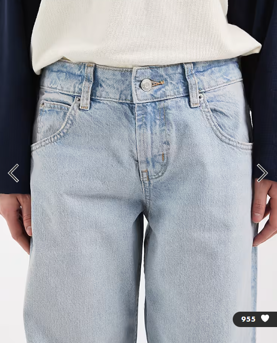 ASOS DESIGN Circular Design Collection Petite oversized baggy boyfriend jeans in soft light midwash