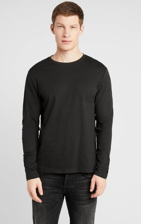 Pier One PI-YT-BAS0-0122 LONG SLEEVE TEE / 802 - BLACK - Long sleeved top - black