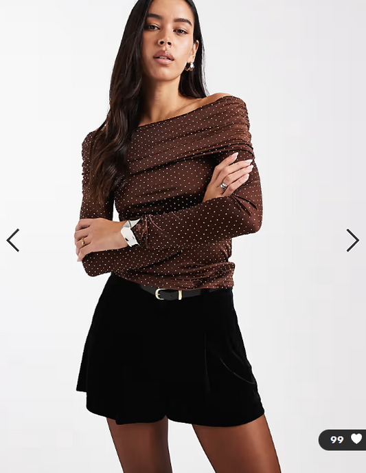 Miss Selfridge - Tailored velvet micro short in black