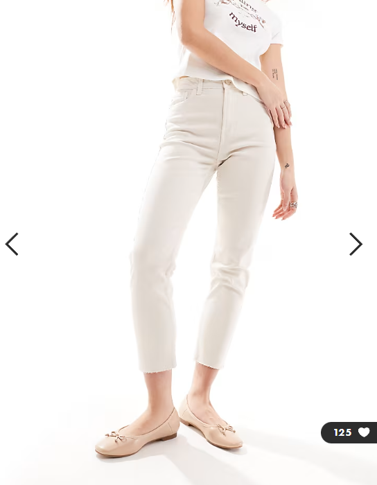 ONLY Blush skinny jeans with frayed hem in white
