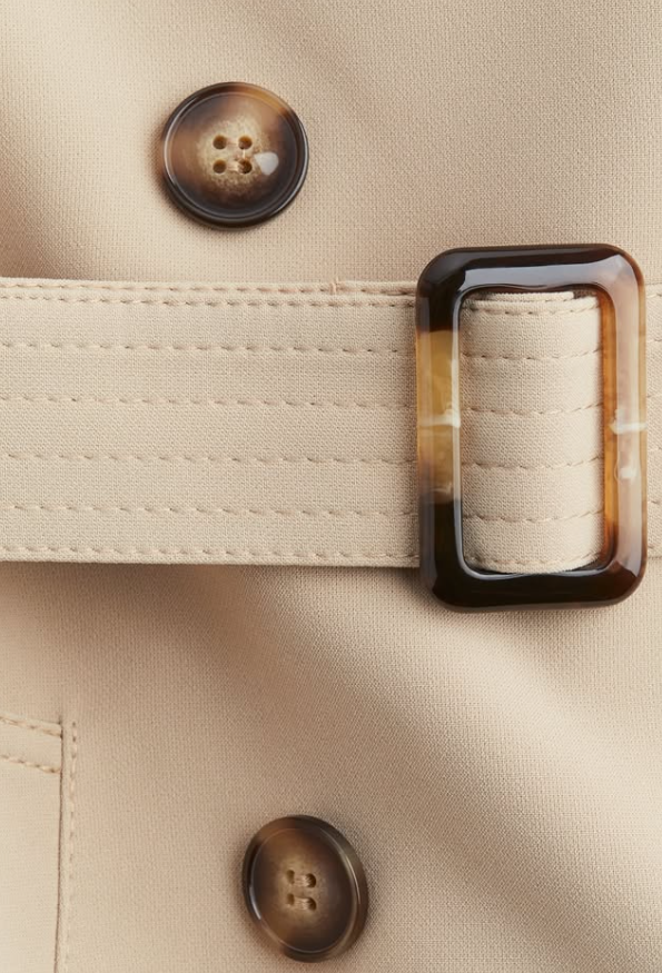 H&M DOUBLE-BREASTED TRENCH COAT