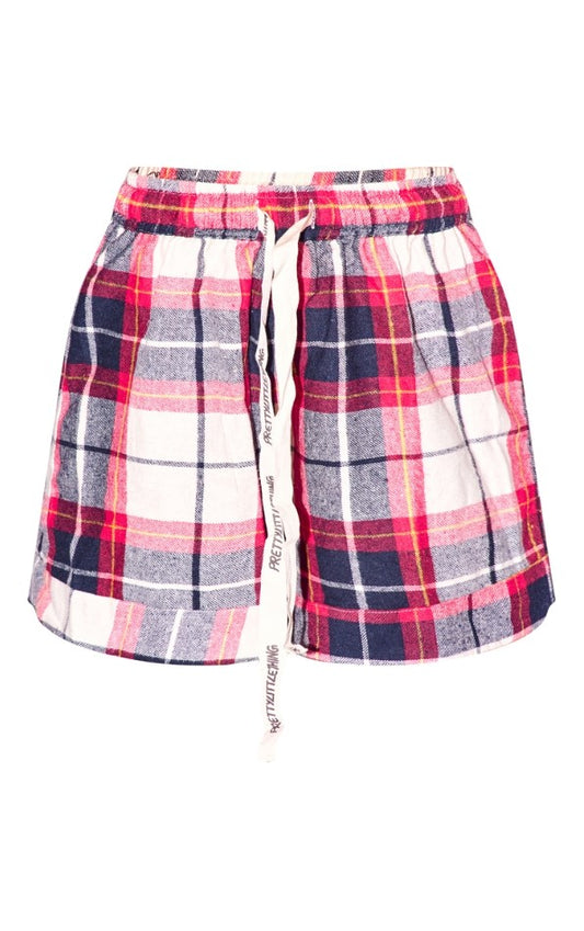 Navy Checked PJ Shorts