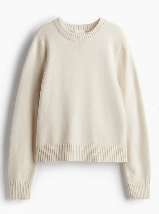 H&M - JUMPER - Cream