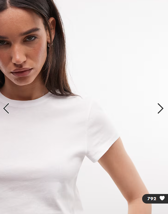 Weekday 90s baby tee in white