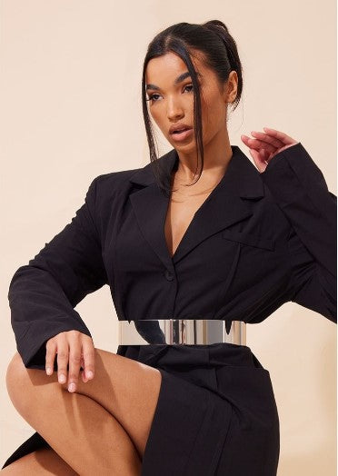 Silver Metal Plated Waist Belt
