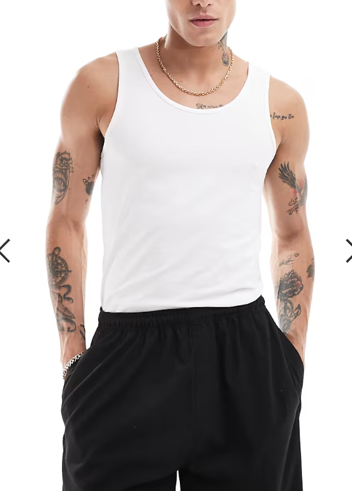 ASOS DESIGN essentials muscle fit vest in white