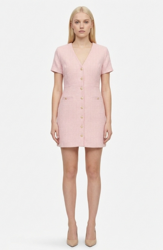Morgan - Iris - twill buttoned Dress