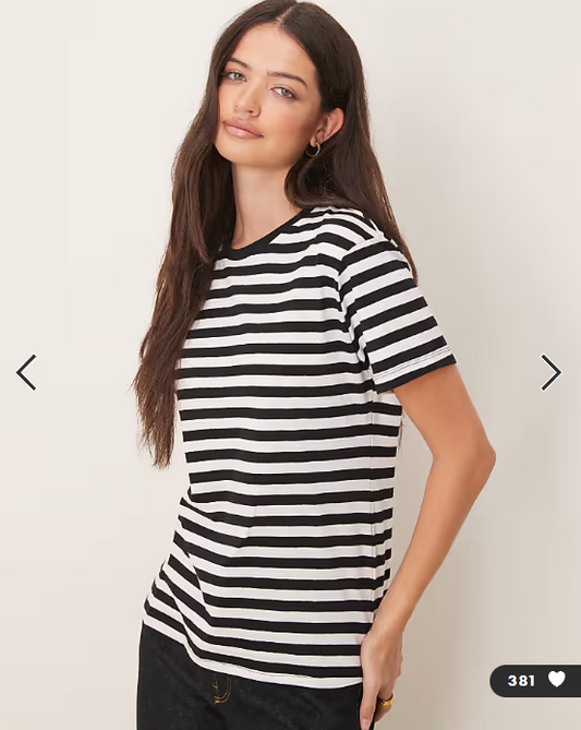 ASOS DESIGN ultimate t-shirt in black and white stripe