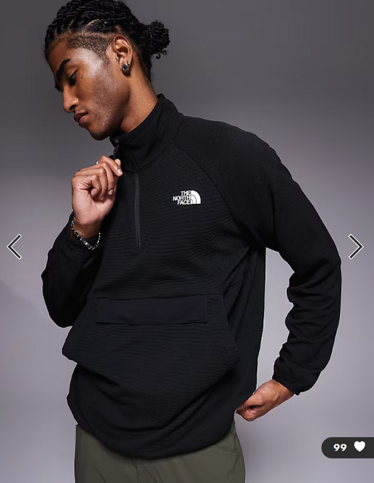 Asos - The North Face Kecha 1/4 zip packable anorak in black